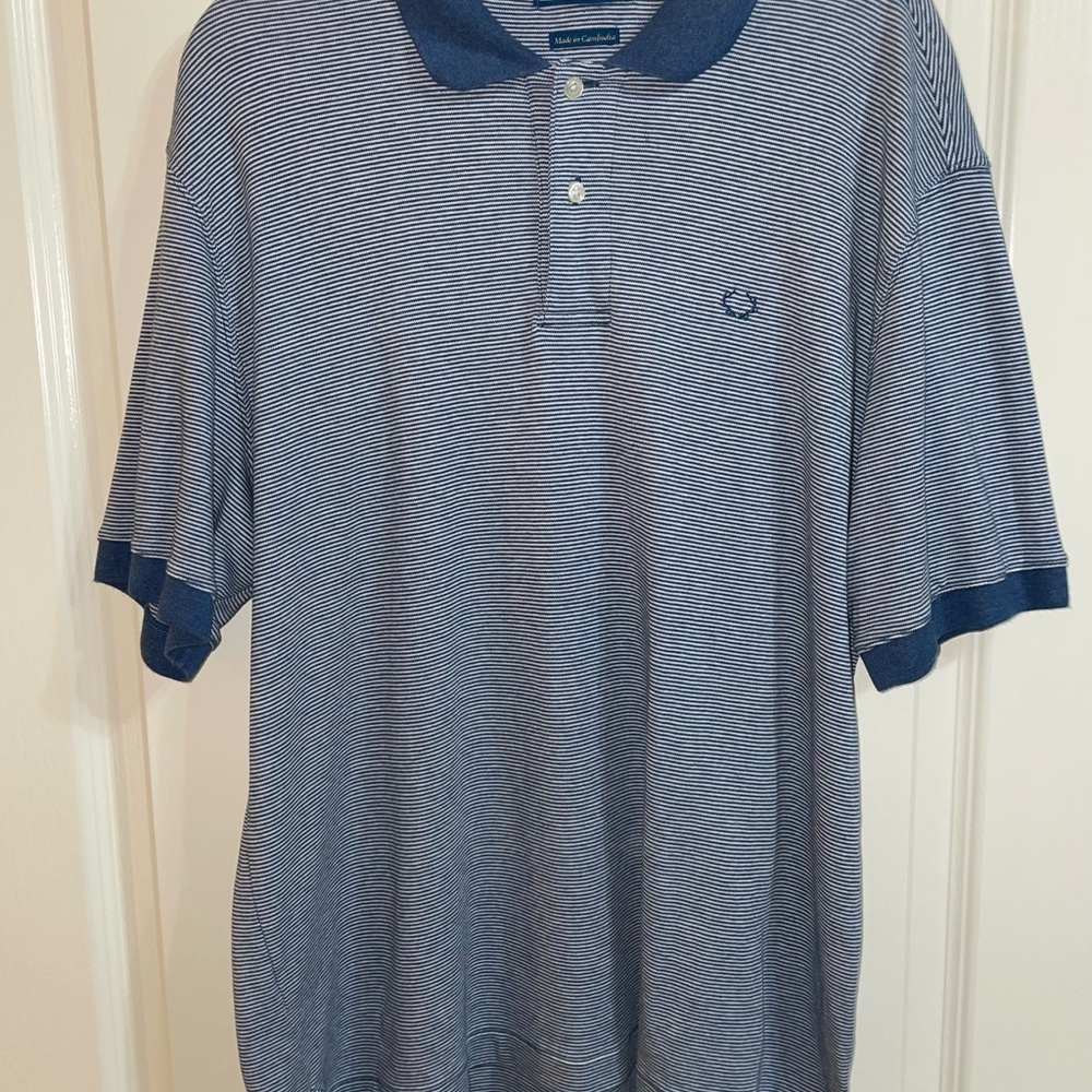 Men's Biltmore Blue Striped Polo Shirt